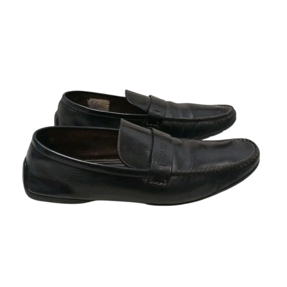 Louis Vuitton Loafer‎ Tulum Dress Shoes Mens Sz 11 Black Leather Perforated Logo